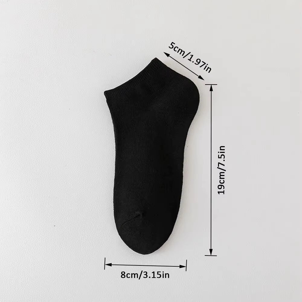 10/20/40 Pairs of Solid Color Socks, Soft and Lightweight Ankle Socks, Casual Boat Socks, Low Cut Ankle Socks